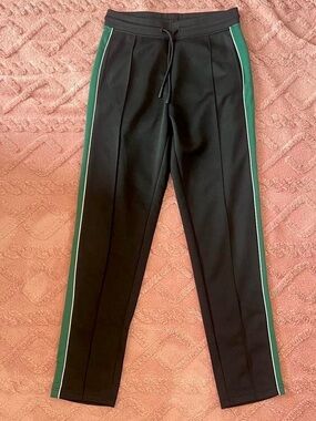 Original Use Black Athletic Track pants with Elastic Waistband
